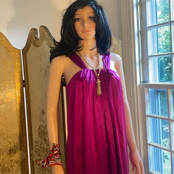 100% silk “Banana Republic “ vintage dress in SIZE M. - Picture 3 of 16